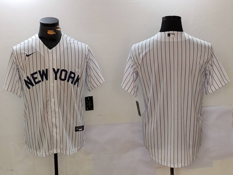 Men New York Yankees Blank White stripe Game 2024 Nike MLB Jersey style 910